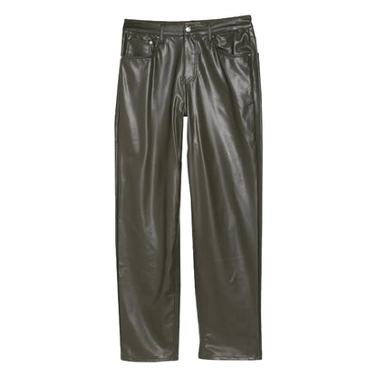 Men’s Western Leather Pants Office Boy Part Pant for Men